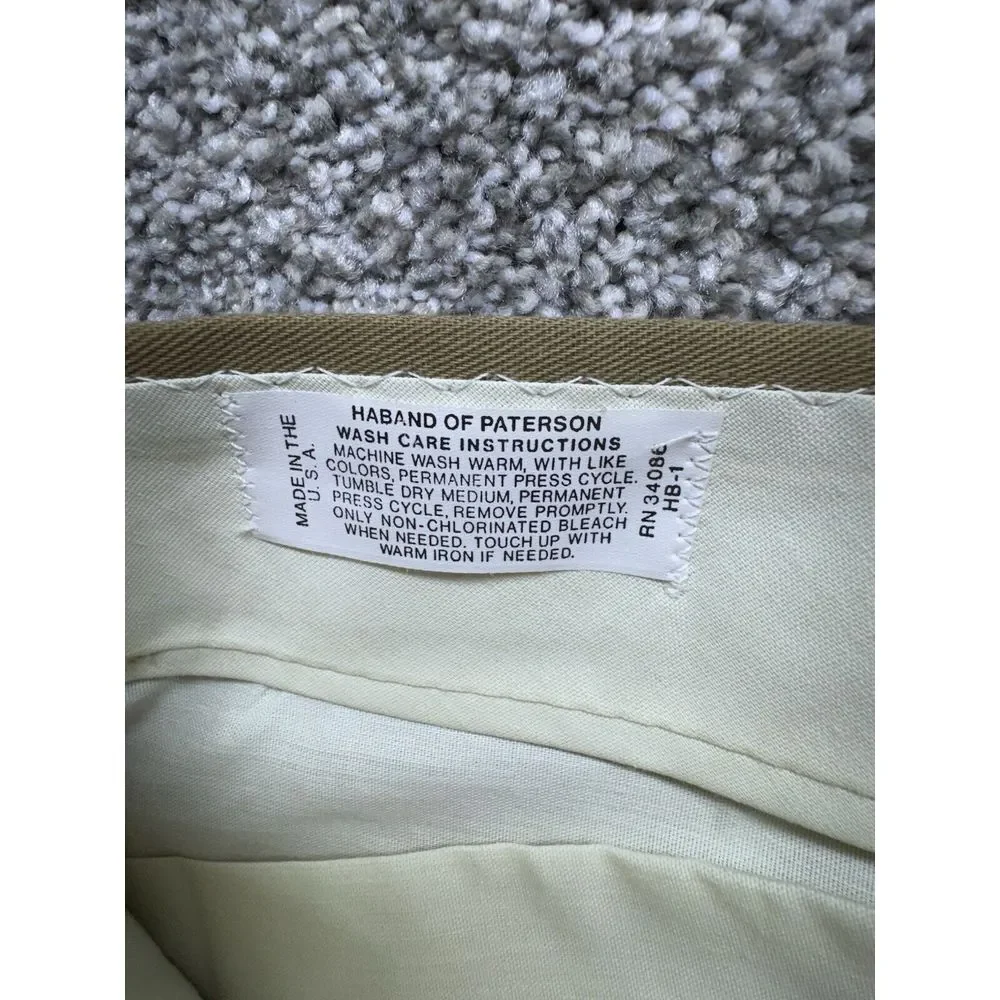 Vintage 70s Haband Tan/Brown Talon Zipper Trousers Dress Pants 36x32‎ USA Made